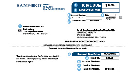 Sanford Billing Statement Example